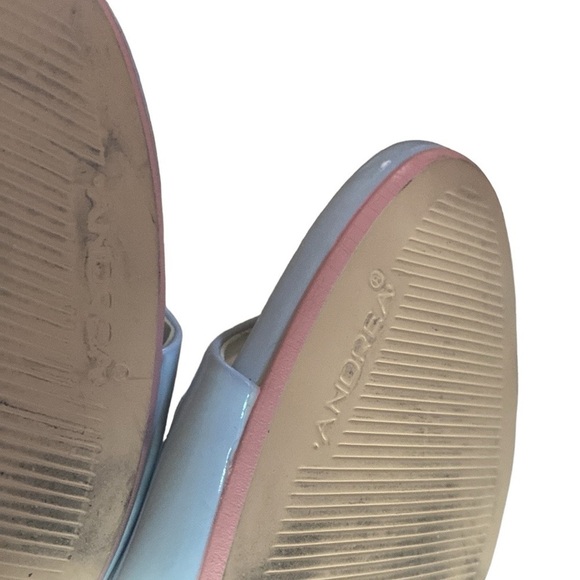 ANDREA Baby Blue Stiletto’s 4 1/2” Heel Double Ankle Strap Women’s Size 7 ECU - Picture 16 of 16